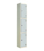 Laminate Door Lockers - 1800x300x300mm 3 Compartments - Light Grey