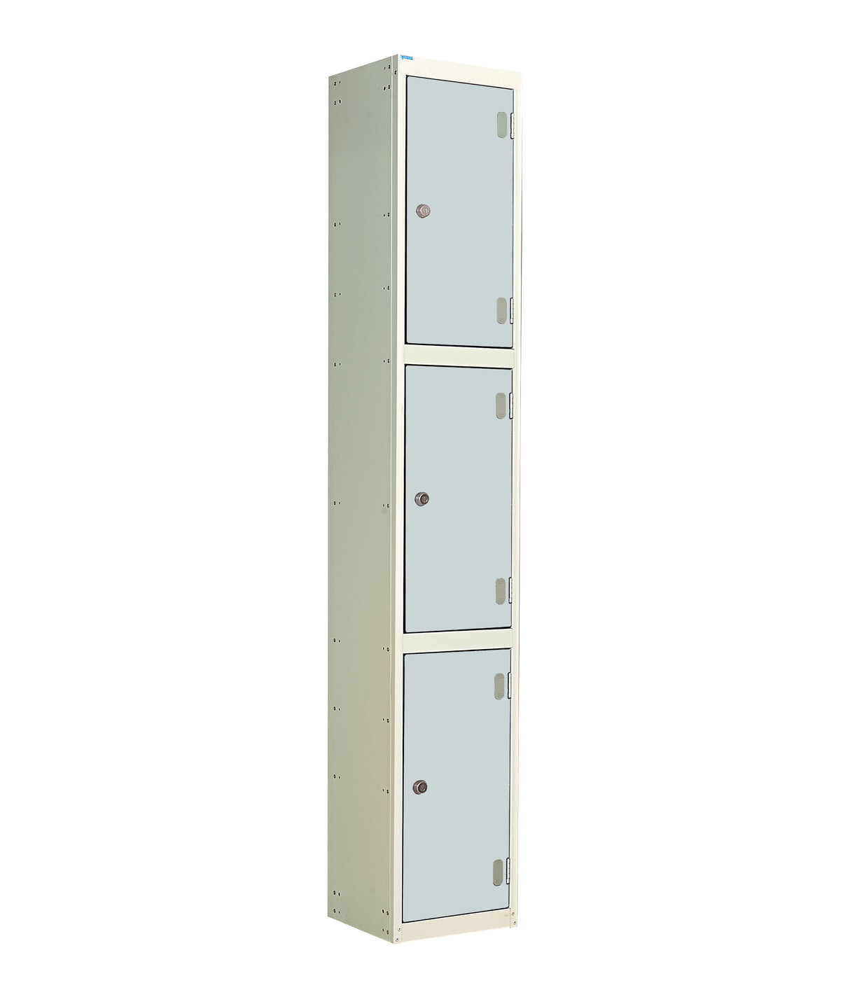 Laminate Door Lockers - 1800x300x450mm 3 Compartments - Light Grey