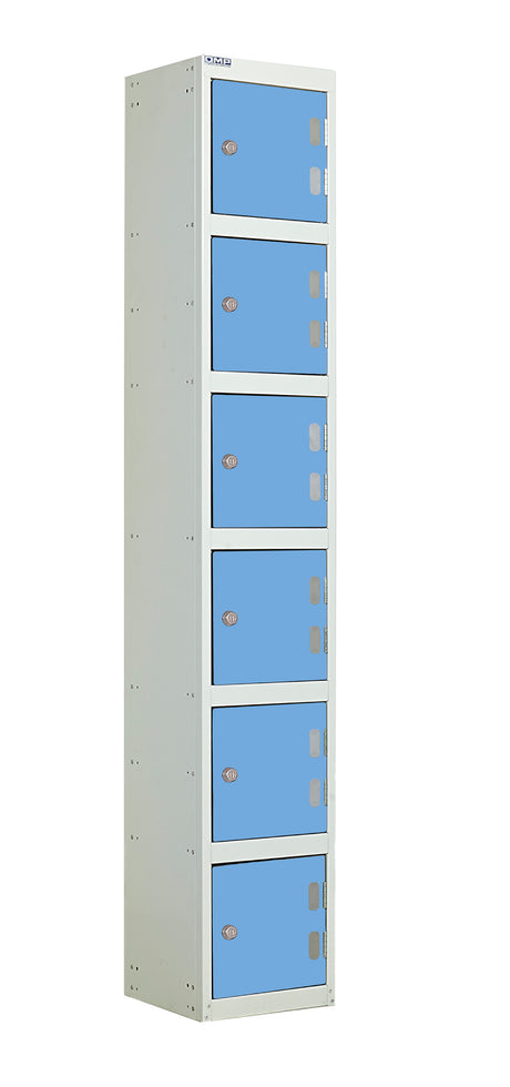 Laminate Door Lockers - 1800x300x300mm 6 Compartments - Camapanula