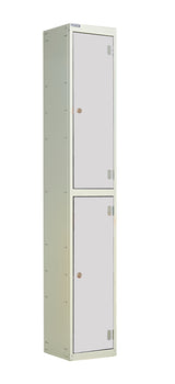 Laminate Splash Lockers - 1800x300x300mm 2 Compartments - Light Grey