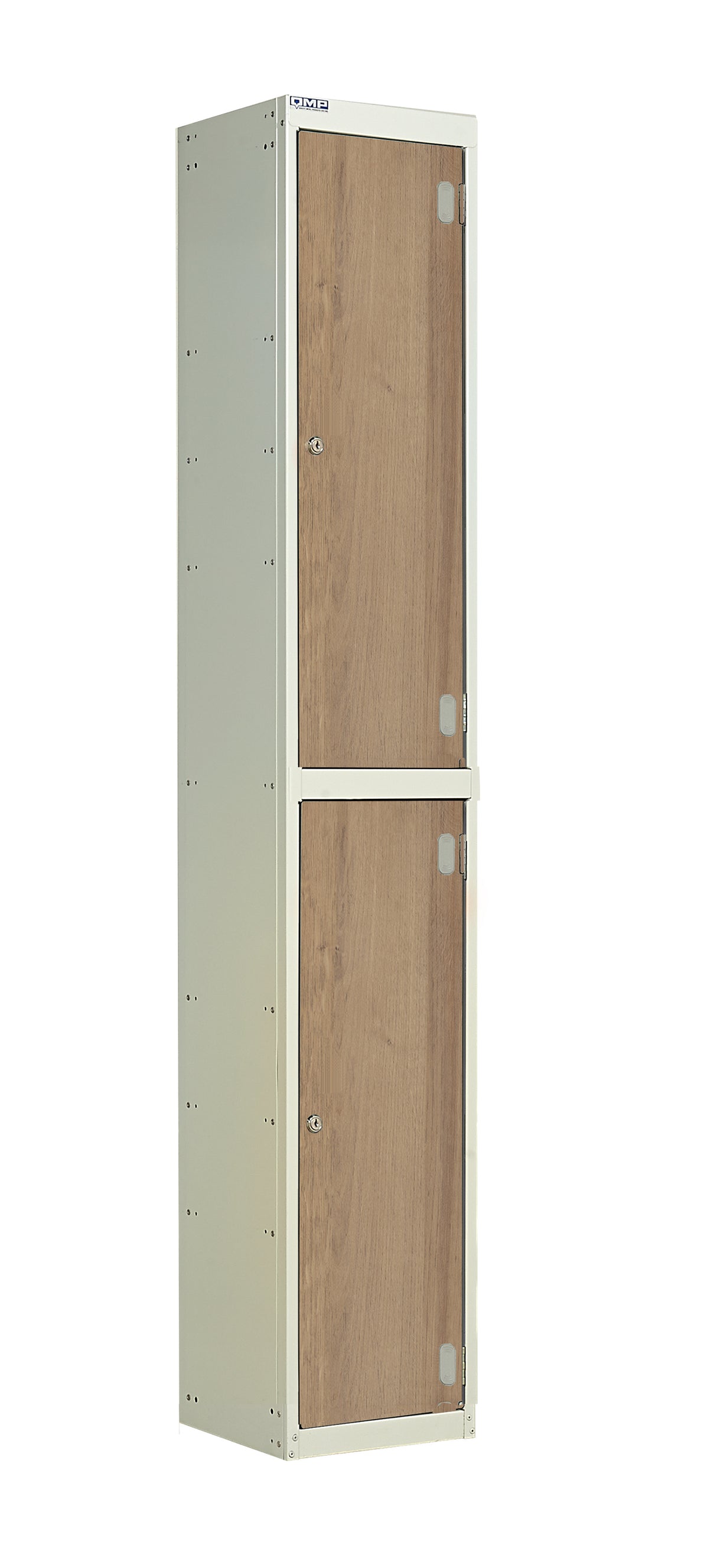 Laminate Splash Lockers - 1800x300x450mm 2 Compartments - Oak