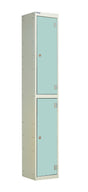 Laminate Splash Lockers - 1800x300x300mm 2 Compartments - Aquamarine