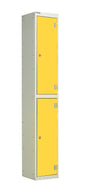 Laminate Splash Lockers - 1800x300x300mm 2 Compartments - Spectrum Yellow