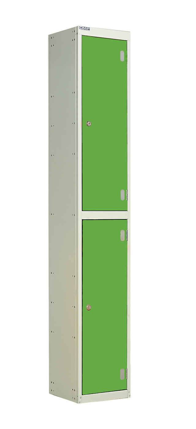 Laminate Splash Lockers - 1800x300x300mm 2 Compartments - Vibrant Green