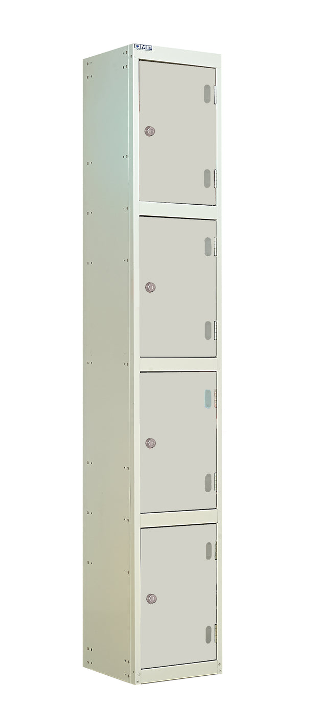 Laminate Splash Lockers - 1800x300x450mm 4 Compartments - Light Grey