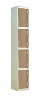 Laminate Splash Lockers - 1800x300x300mm 4 Compartments - Oak