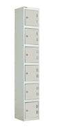 Laminate Splash Lockers - 1800x300x450mm 6 Compartments - Light Grey