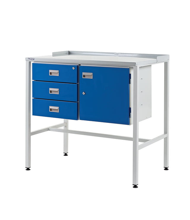 Flat Workstation with Triple Drawer & Cupboard 920.1000.600