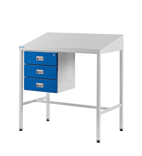 Sloping Top Workstation with Triple Drawer 1060.1000.460