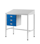 Sloping Top Workstation with Triple Drawer 1060.1000.600