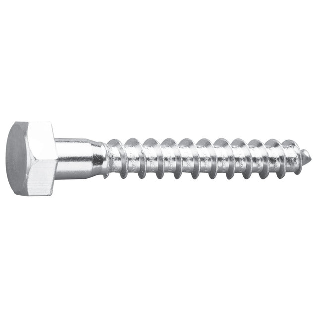6 x 30mm Hex Head Coachscrews DIN 571 Zinc Plated  - 200 box qty