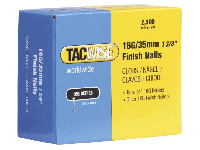 Tacwise 16 Gauge Straight Finish Nails