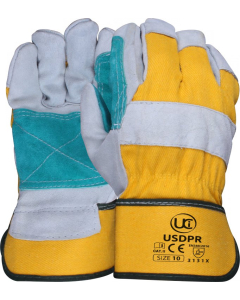 Pr Double Palm Leather Rigger Glove