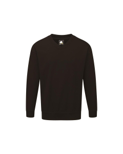 Orn Buzzard V Neck Sweatshirt - Black