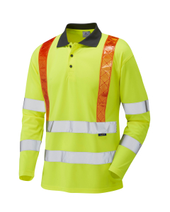 Leo Bickleton ISO 20471 EcoViz  Polo Shirt With Orange Braces