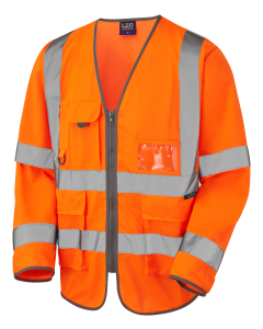 Leo Wrafton ISO 20471 Class 3 Sleeved Superior Waistcoat - Orange