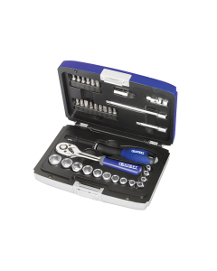 Expert 1/4in Drive Socket & Accessory Set, 34 Piece