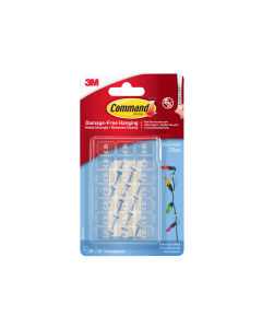 Command Clear Decorating Clips with Clear Strips (Pack 20)