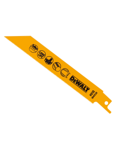 DEWALT Bi-Metal Reciprocating Blade for Metal Cordless 152mm x 18 TPI (Pack 5)