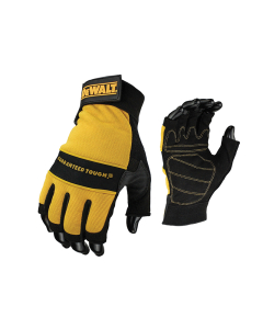 DEWALT Fingerless Synthetic Padded Leather Palm Gloves - Large