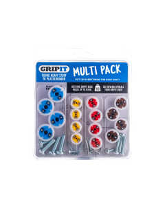 Gripit Plasterboard Fixings Multi Pack,16 Piece, Clam Pack