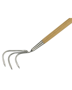 Kent & Stowe Stainless Steel Long Handled 3-Prong Cultivator, FSC®