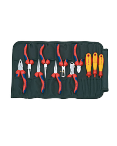 Knipex Pliers & Screwdriver Set in Tool Roll, 11 Piece