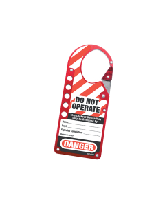 Master Lock Snap-on Hasp Lockout Labelled