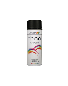 MOTIP® Deco Spray Paint Satin Matt RAL 9005 Deep Black 400ml