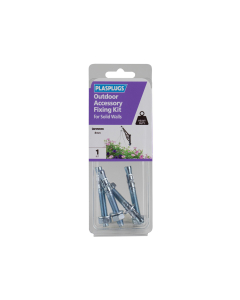 Plasplugs Outdoor Accessory Fixing Kit for Solid Walls