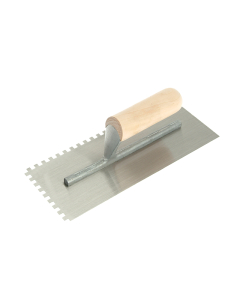 R.S.T. Notched Trowel 6mm Square Notches Wooden Handle 11 x 4.1/2in