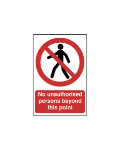Scan Sign: No Unauthorised Persons Beyond This Point