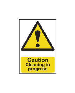 Scan Caution Cleaning In Progress - PVC Sign 200 x 300mm