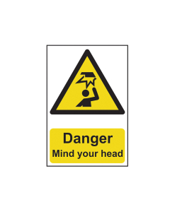 Scan Danger Mind Your Head - PVC Sign 200 x 300mm