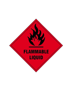 Scan Flammable Liquid - Self Adhesive Vinyl Sign 100 x 100mm
