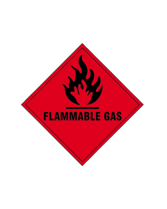 Scan Flammable Gas - Self Adhesive Vinyl Sign 100 x 100mm