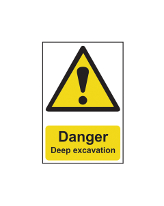 Scan Danger Deep Excavation - PVC Sign 400 x 600mm