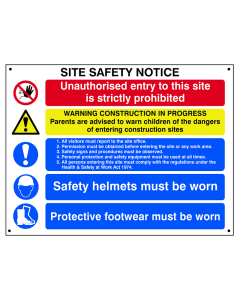 Scan Composite Site Safety Notice - FMX Sign 800 x 600mm