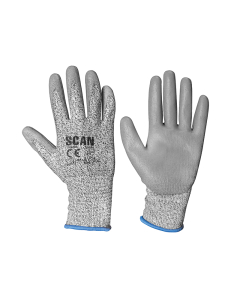 Scan Grey PU Coated Cut 3 Gloves