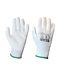 Scan White PU Coated Gloves (Pack 12)