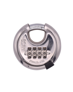 Scan Stainless Steel Disk Type Combination Padlock 70mm