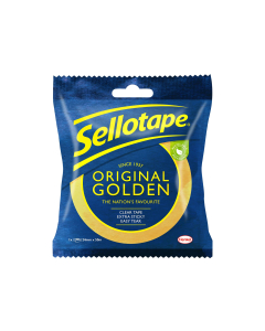 Sellotape Original Golden Sticky Tape - 1 Roll 24mm x 50m
