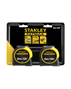 STANLEY® FatMax® Classic Tape Twin Pack 8m/26ft (Width 32mm)