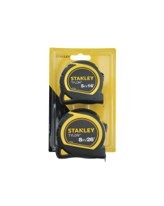 STANLEY® Tylon Pocket Tapes 5m/16ft + 8m/26ft (Twin Pack)