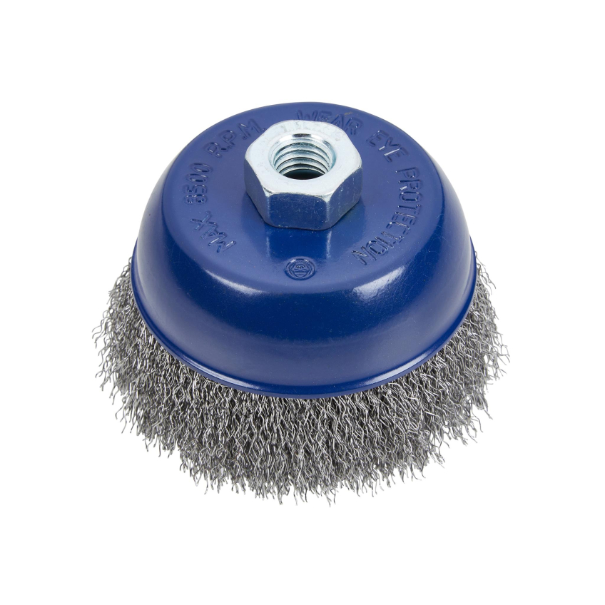 BlueSpot Tools Steel Wire Cup Brush