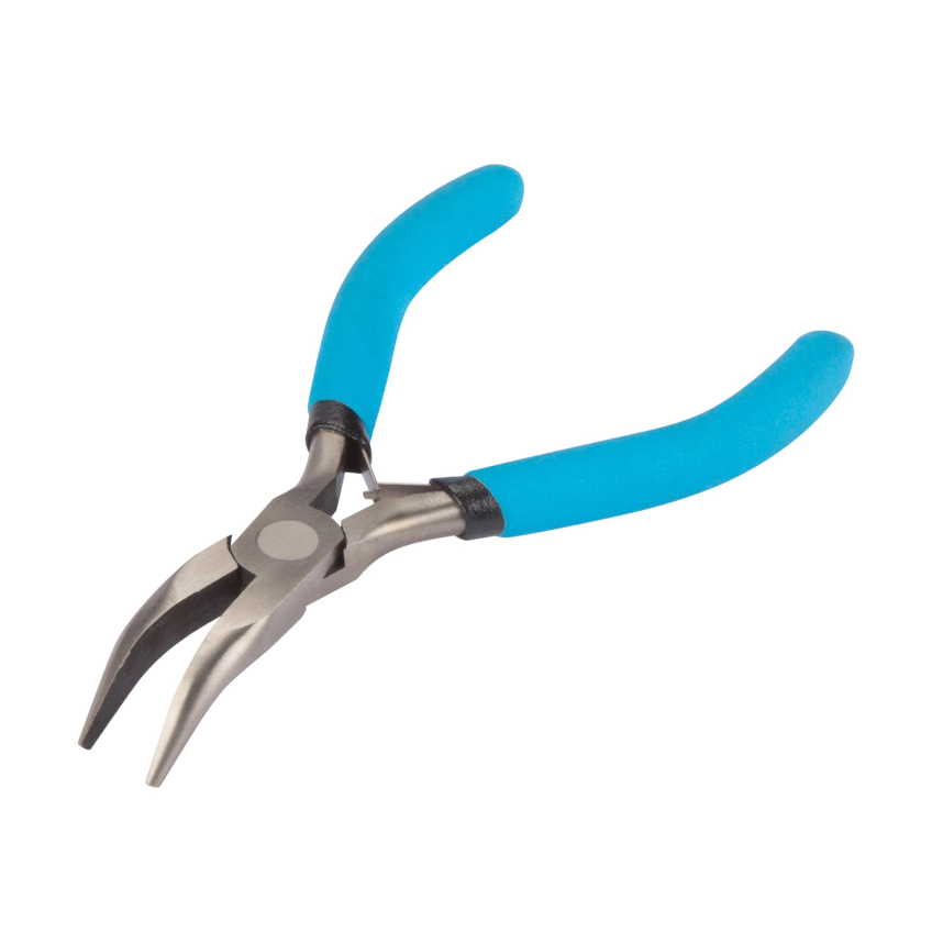 BlueSpot Tools Soft Grip Mini Bent Nose Pliers