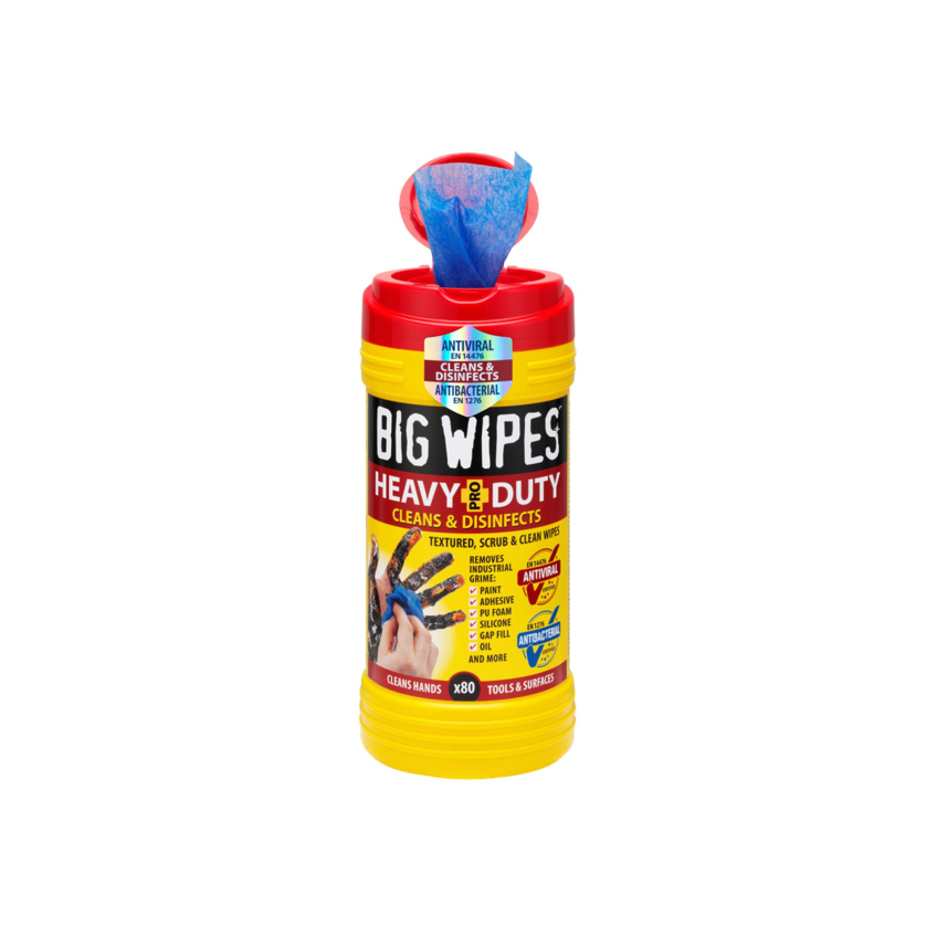 Big Wipes Heavy-Duty Pro+ Antiviral Wipes (Tub 80)