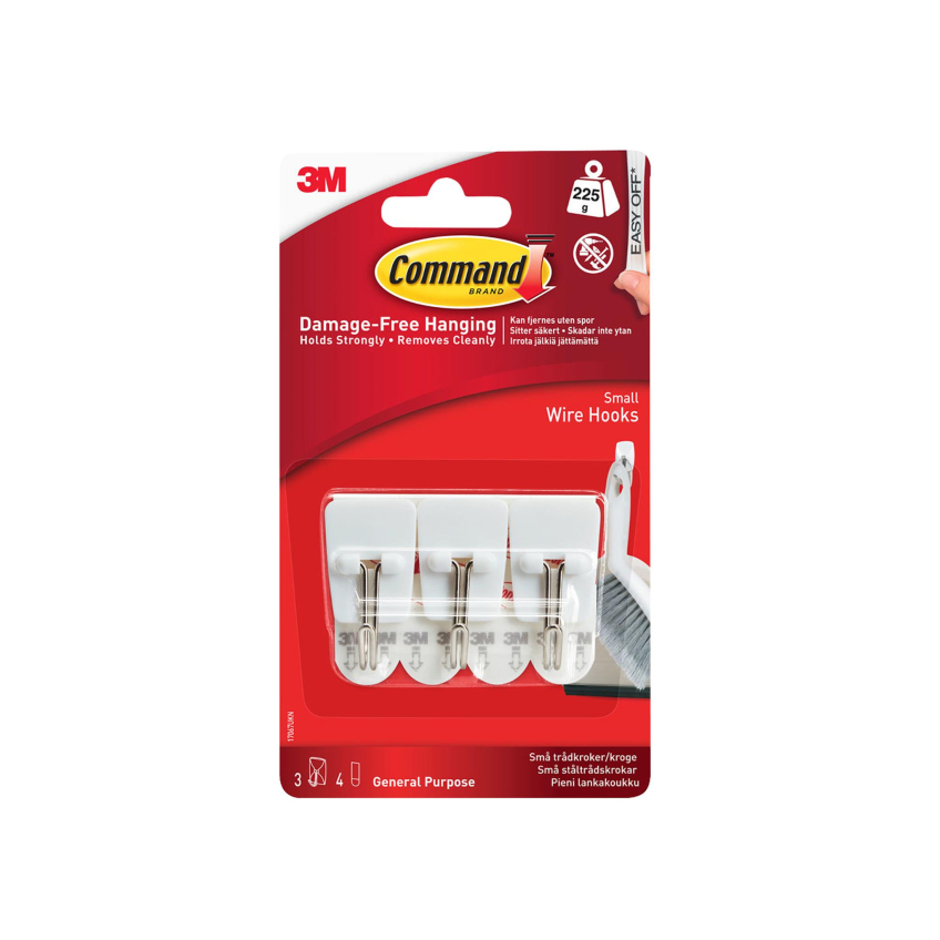 Command™ White Wire Hooks