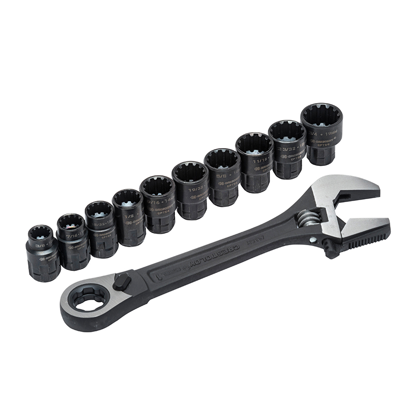 Crescent® X6™ Pass-Thru™ Adjustable Wrench Set, 11 Piece