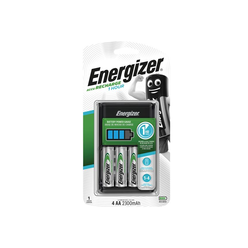Energizer® 1 Hour Charger plus 4 x AA 2300 mAh Batteries